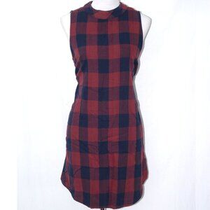 100% Cotton Plaid Dress Above the Knee Midi Altard State Womens Large Sleeveless